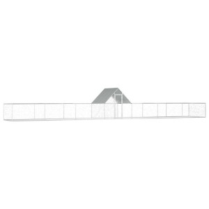 vidaXL Woliera dla kur, 14 x 2 x 2 m, galwanizowana stal