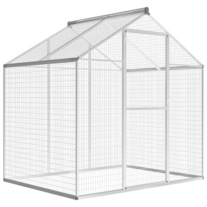 vidaXL Woliera do ogrodu, aluminium, 178 x 122 x 194 cm