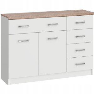 Komoda Szafka Sofia 2d5s 120cm Biała Mafmeble