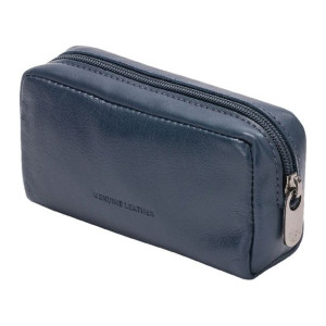 Nuvola Pelle Leather Key Holder Case for Ladies Mens Zipper Pouch with 2 Ke