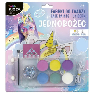 Farby do twarzy - zestaw Unicorn - Kidea / Derform