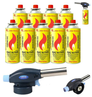 PALNIK GAZOWY na KARTUSZ lutlampa 915 + GAZ x9