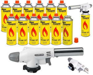 Palnik Gazowy Kartusz Ceramiczny Lutlampa + 12xgaz