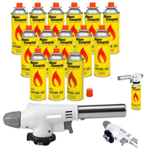 Palnik Gazowy Kartusz Ceramiczny Lutlampa + 14xgaz