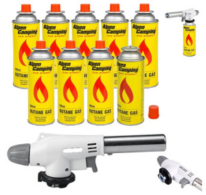 Palnik Gazowy Kartusz Ceramiczny Lutlampa + 9xgaz