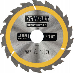 Piła Tarczowa Do Drewna 165/30mm 18z Dt1936 Dewalt