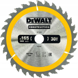 Piła Tarczowa Do Drewna 165/20mm 30z Dt1935 Dewalt