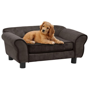 vidaXL Sofa dla psa, brązowa, 72x45x30 cm, pluszowa