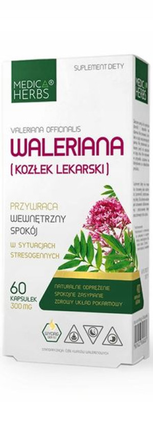 Medica Herbs Waleriana Kozłek Lekarski 60 Kaps