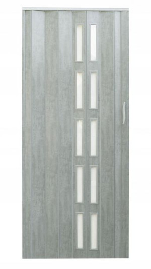 Przesuwne Drzwi Harmonijkowe Beton Mat 90cm