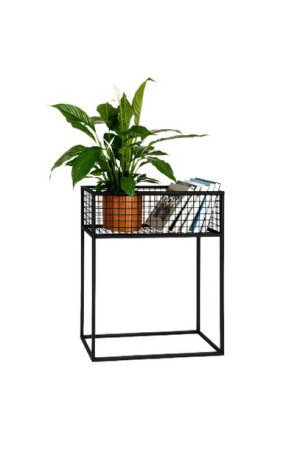 Kwietnik Metalowy Stojak Loft na Kwiaty Czarny