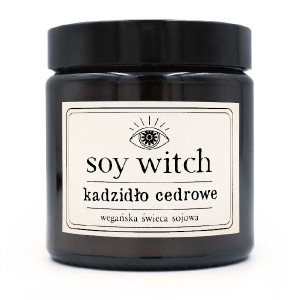 Świeczka sojowa zapachowa w szkle Kadzidło cedrowe