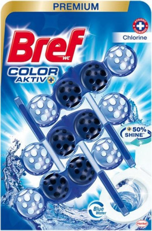 Kostki do WC BREF COLOR AKTIV CHLORINE, 3x50g
