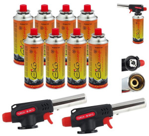 Palnik GAZOWY 360 na KARTUSZ zapalarka x2 + GAZ x8