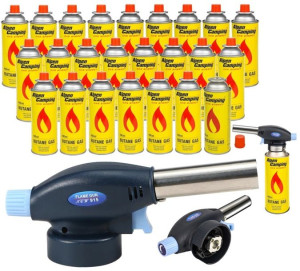 PALNIK GAZOWY kartusz LUTLAMPA opalarka + gaz x24