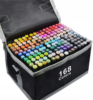 Markery Alkoholowe Pro Zestaw 168szt Touch + Torba