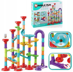 Duży tor kulkowy wyścig kulek Marble Run 93 ele.