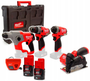 Zestaw elektronarzędzi Milwaukee M12 FPP4A-302P