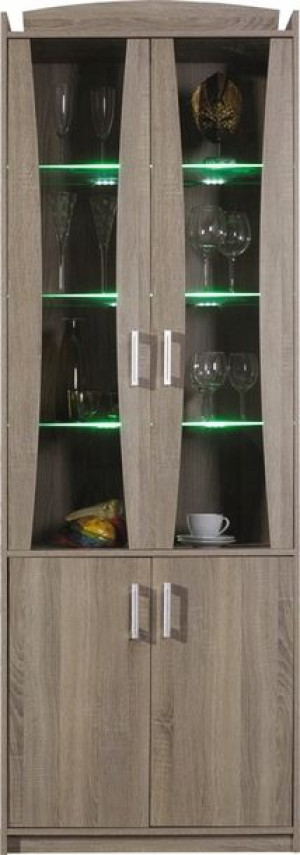 Mega Me1 Witryna Z Led Dąb Trufla