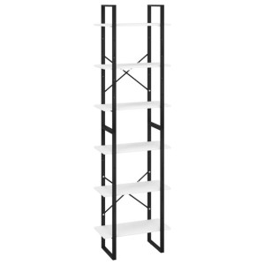 Regał na książki, biały, 60x30x210 cm, materiał drewnopochodny
