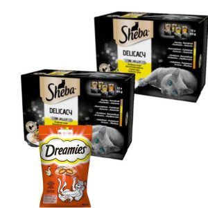 SHEBA Smaki Drobiowe 12x85gx2+ dreamies