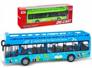Autobus Metalowy Napęd Autokar Autko Resorak 15cm