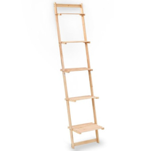 Regał drabina z drewna cedrowego, 41,5 x 30 x 176 cm
