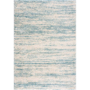 Dywan nowoczesny Berber Shaggy 524 Błękitny - 80 x 150