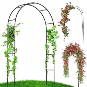 Pergola Ogrodowa Łuk Na Róże Kwiaty 240cm + Kotwy