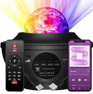 Projektor Gwiazd Star Lampka Nocna Led Usb + Pilot