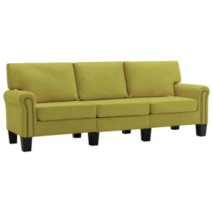 3-osobowa sofa, zielona, tapicerowana tkaniną