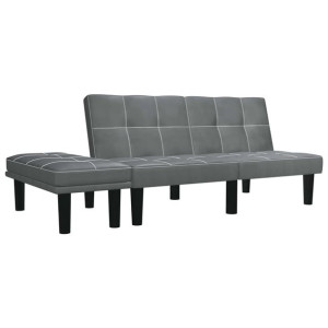 2-osobowa sofa, szara, sztuczna skóra