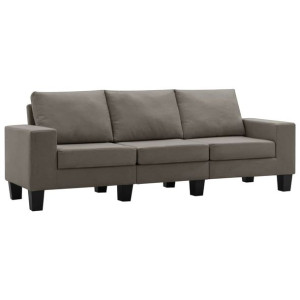 3-osobowa sofa, taupe, tapicerowana tkaniną