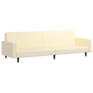 2-osobowa sofa, kremowa, sztuczna skóra