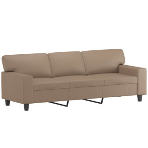 3-osobowa sofa, cappuccino, 180 cm, sztuczna skóra