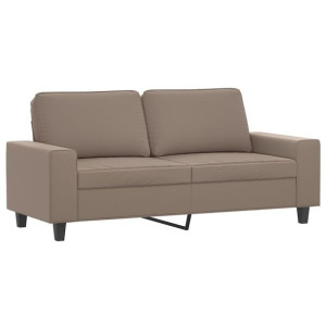 Sofa 2-osobowa, taupe, 140 cm, tapicerowana mikrofibrą