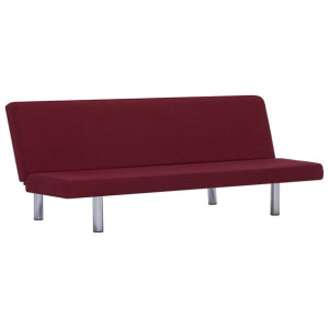 Sofa, rozkładana, kolor czerwonego wina, poliester