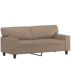 2-osobowa sofa, kolor cappuccino, 140 cm, sztuczna skóra