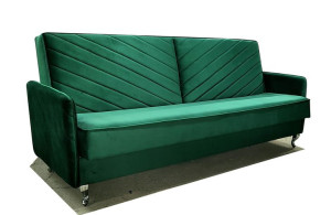 sofa z przeszyciami jodełka kanapa z funkcją spania rozkładana tapczan