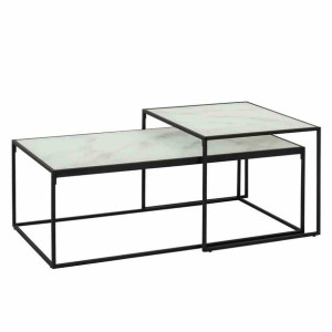 Table/coffe/act/nesti/marble+mattblack/43x100x55