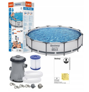 Bestway 56416 Basen Stelażowy 366x76cm Pompa