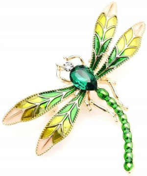 Broszka retro boho WAŻKA z cyrkoniami owad pin