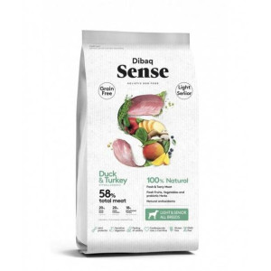 Dibaq Sense bezzbożowa karma z Kaczka&Indyk (Light&Senior)12kg