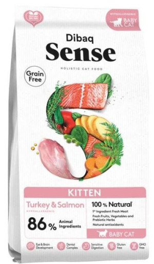 Dibaq Sense bezzbożowa dla kociąt (Indyk, Łosoś) 1,5kg