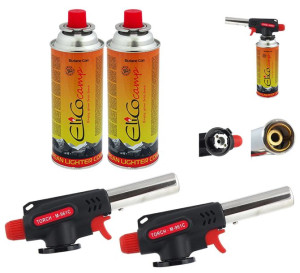 Palnik GAZOWY 360 na KARTUSZ zapalarka x2 + GAZ x2