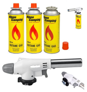 Palnik Gazowy Kartusz Ceramiczny Lutlampa + 3xgaz