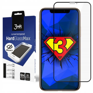 Apple iPhone Xr Black - 3mk HardGlass Max Privacy?