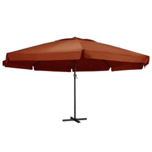 Parasol ogrodowy na słupku aluminiowym, 600 cm, terakota