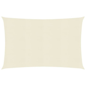 Żagiel przeciwsłoneczny, 160 g/m², kremowy, 4x7 m, HDPE