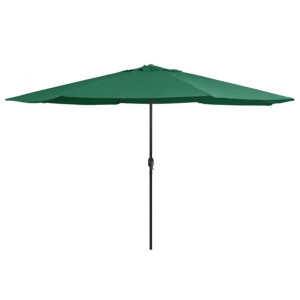 Parasol ogrodowy na metalowym słupku, 400 cm, zielony